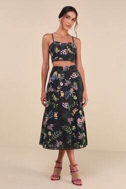 sweet at heart white floral embroidered two-piece midi dress I have two gorgeous styles from @lulus for your next vacation! You can shop  this stunning set in my stories. Its the Sweet At Heart Blue Floral  Embroidered Two-Piece Midi Dress! A must have set for a